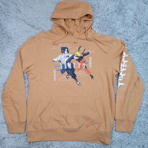Vintage Naruto Sweatshirt Mens M‎ Beige Hoodie Japanese Art Anime